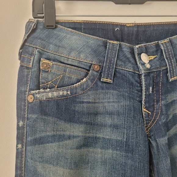 True Religion Low Rise Straight Leg Jeans Size 27 - Picture 4 of 14